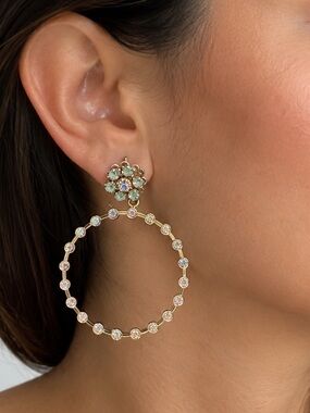 Elegant Gold and Silver Hoop Earrings